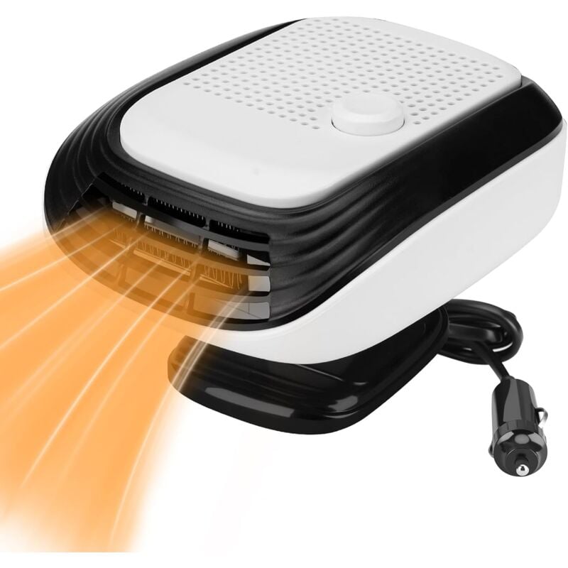 Csparkv - Chauffage de voiture 24V 150W, Voiture Chauffage De Ventilateur Voiture Portable 2 en 1,Chauffage soufflant pour voiture avec base rotative