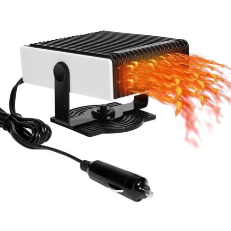 CSPARKV Chauffage Voiture, 12 V 150 W Radiateur soufflant de Voiture, Désembueur De DéGivreur Voiture pour Pare-Brise, Ventilateur de Refroidissement et de Chauffage 2 en 1 avec Base rotative à 360°