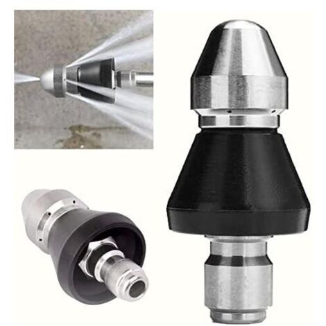 CSPARKV Cleaning Tool High-Pressure Nozzle,  Kit for Pressure Washer, Nozzle, 1/4 High-Pressure Drain Nozzle Sewer Pipe Cleaner Pressure Washer