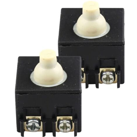 CSPARKV （××cm）Lot de 2 interrupteurs de rechange pour meuleuse d'angle - Anti-poussière - Bouton poussoir - Pour outil électrique portatif