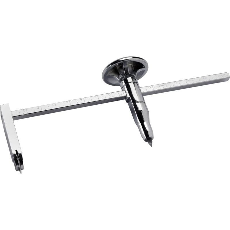 Csparkv - Compas de découpe de diamètre 25 à 400 mm - Calibrage de Précision - Pointe réglable - Lecture simple des mesures, Argent