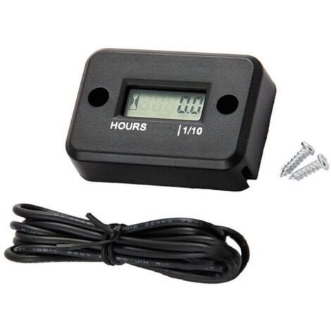 Csparkv – Compteur horaire numérique LCD pour moto, quad, tondeuse – Résistant à l'eau – Installation facile – Suivi précis des heures de fonctionnement