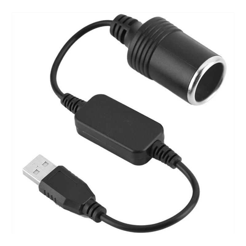 CSPARKV Convertisseur d'adaptateur d'allume-Cigare Port USB vers câble Adaptateur de convertisseur de Prise Allume-Cigare 12V pour enregistreur de