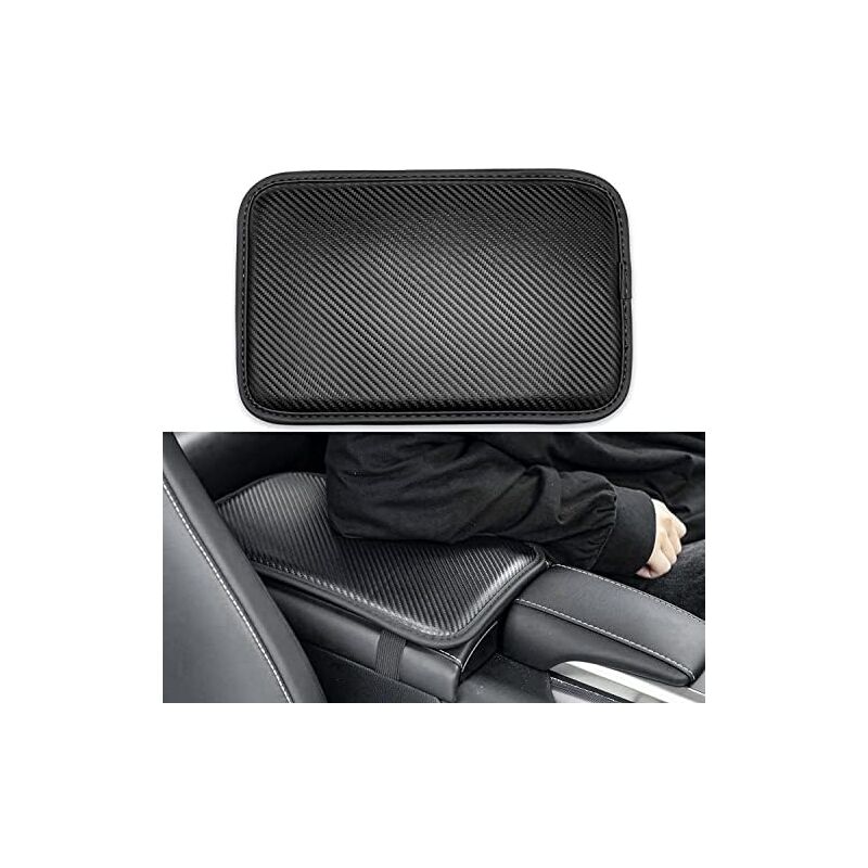 Csparkv - Coussin d'Accoudoir Voiture Universel Housse en Fibre de Cuir pour Console Centrale de Voiture Accessoires de Protection IntéRieure pour la
