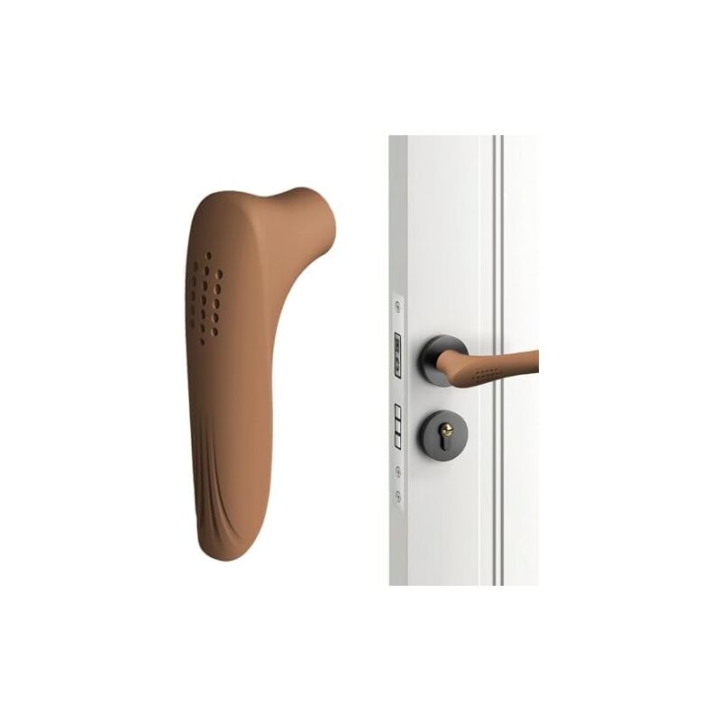 Cubiertas de silicona para manijas de puertas, cubierta anticolisión para manijas de puertas en forma de l, protector de perillas de seguridad para