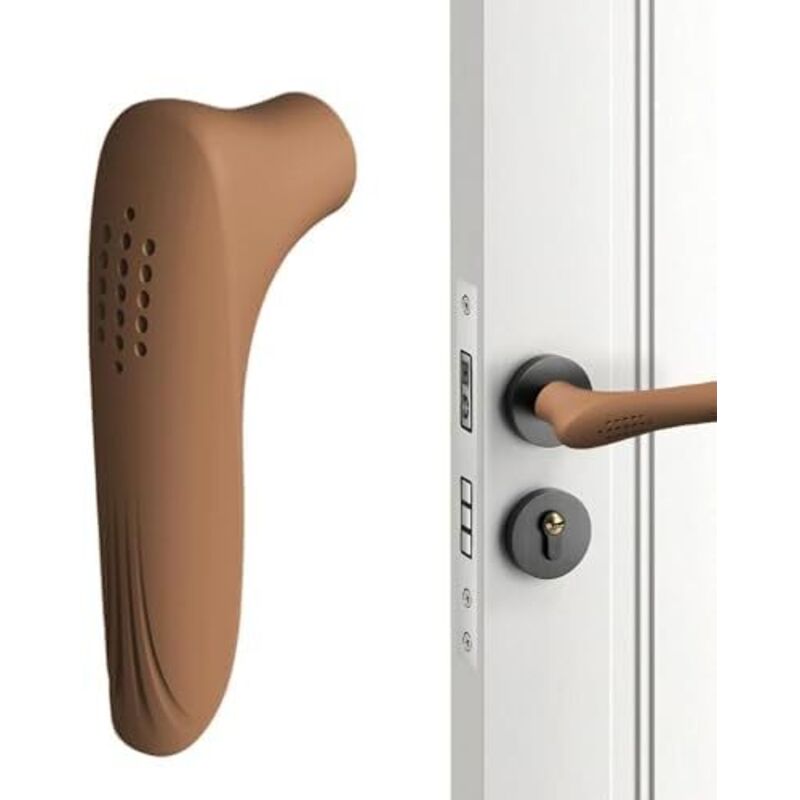 Csparkv - Cubiertas de silicona para manijas de puertas, cubierta anticolisión para manijas de puertas en forma de l, protector de perillas de