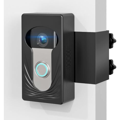 CSPARKV Doorbell Mount for Ring/Blink/Eufy Wireless Video Doorbell, Compatible with Ring Doorbell 4/3/2/1, No-Drill Anti-Theft Camera Mount with Dual Screw Mount, Black