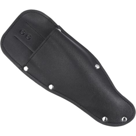 CSPARKV - Funda de cuero para tijeras de podar de jardín, funda protectora para podadoras de jardín, funda para cinturón colgante, color negro