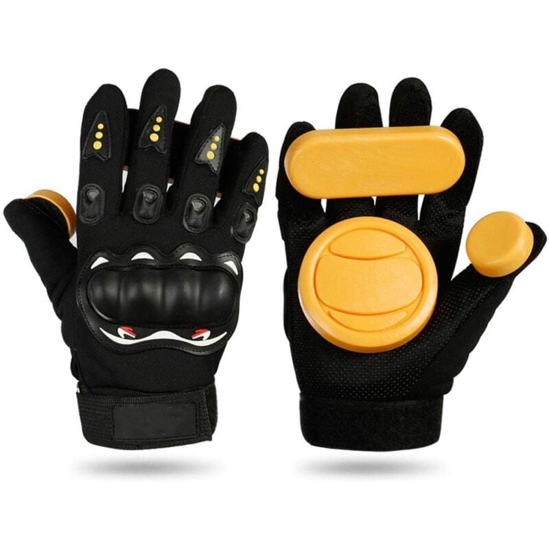 Csparkv - Gants de skateboard, gants de descente, gants de glisse, pierre de feu, étincelles, longboard, équipement de protection, gants de descente
