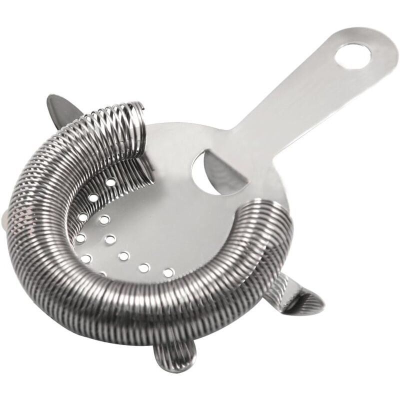 Hawthorn Cocktail Strainer Stainless Steel Bar Strainer Professional 4-Prong Strainer with 100 Wire Springs - Csparkv