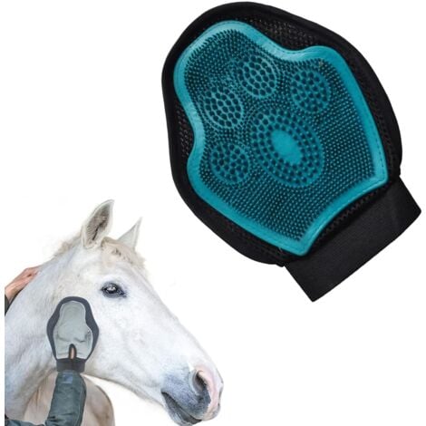 CSPARKV Horse Massage Glove, Horse Grooming Brush, Multifunctional Horse Hair Removal Glove, Breathable Horse Hair Washing Glove for Dog Cat