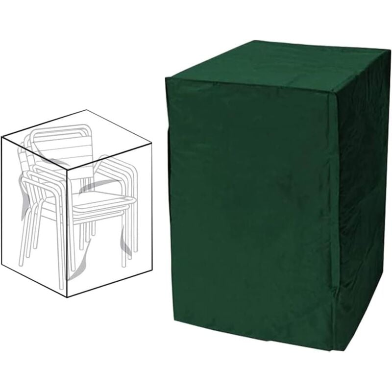 Housse Chaise de Jardin Empilable, Bache de Chaise Jardin Exterieur, Housse de Protection pour Chaises Imperméable, Housse Chaise de Jardin