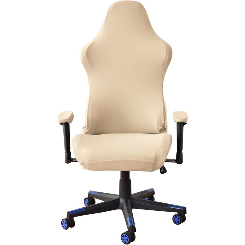 Housses de Chaise de Gaming,Housses de Chaise de Jeu Extensible 4 pièces,Housse de Chaise de Bureau avec Accoudoirs/Dossier de Chaise,Housse de