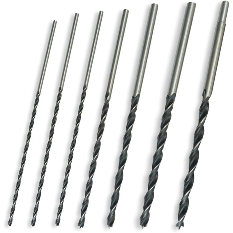 Jeu de mèches à bois de 30cm de long - Jeu de mèches hélicoïdales Mèche à serpentin pour perceuse ø 4-5-6-7-8-10-12mm x 300mm - Csparkv