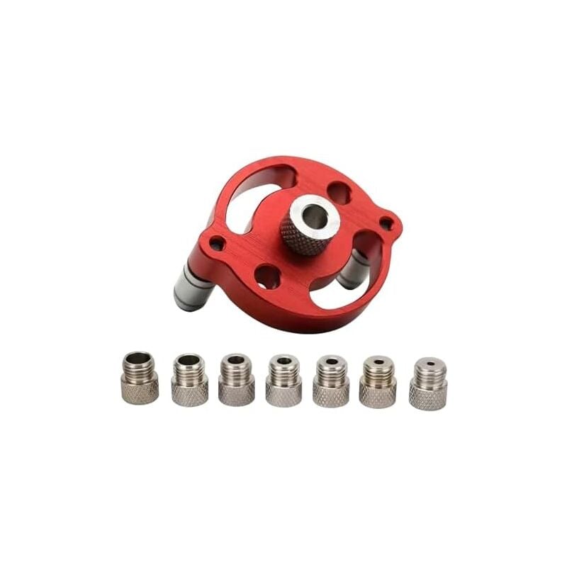 Csparkv - Kit de gabarit de perçage vertical auto-centrant 3/4/5/6/7/8/9/10 mm, bagues de perçage, perforatrice droite pour le travail du bois, outil