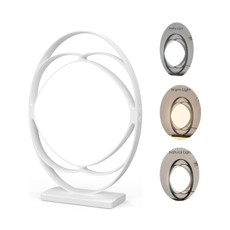 CSPARKV Lampe de luminothérapie (blanc,26,4x18,2x6cm), lampe Happy sans UV 10 000 Lux avec 3 modes de température de couleur et luminosité réglable,