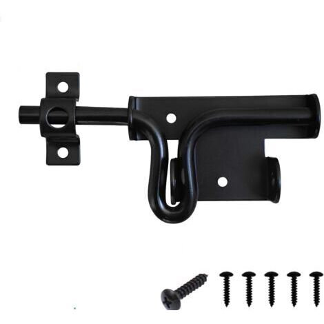 CSPARKV Loquet de portail robuste avec poignée – Verrou coulissant pour portails en bois, interrupteur double face avec cadenas – 15,2 cm, loquet de porte d'extérieur pour abri de jardin, grange, cour