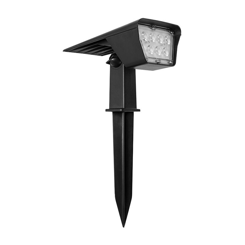 Csparkv - Lot de 1 spots solaires - Noir Plastique - lumière blanche