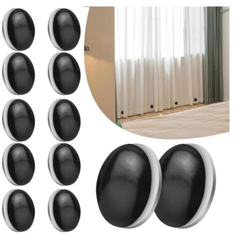 CSPARKV Lot de 12 Aimant Rideau de Douche Bande de Plomb pour Rideaux Embrasse pour Rideaux Poids Rideau Douche Accessoires de Rideau de Douche pour Rideaux de Douche, Rideaux (Noir)