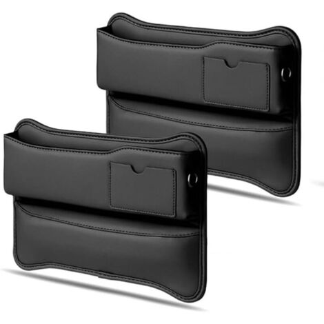 CSPARKV Lot de 2 boîtes de Rangement Voiture Siege Avant pour sièges de Voiture avec Trou pour câble - Organiseur de siège de Voiture Avant - Console Centrale - Organiseur pour téléphone