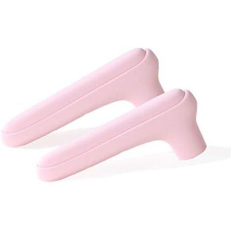 CSPARKV Lot de 2 housses de protection en silicone pour poignée de porte, anti-collision, pour serrure de porte, gants, poignée de porte de fenêtre, anti-collision (rose)