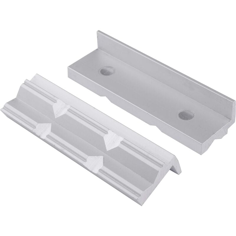 Csparkv - Lot de 2 Mâchoires de protection pour étau de 100 mm - Aluminium - En forme de prisme avec mâchoires aimantées