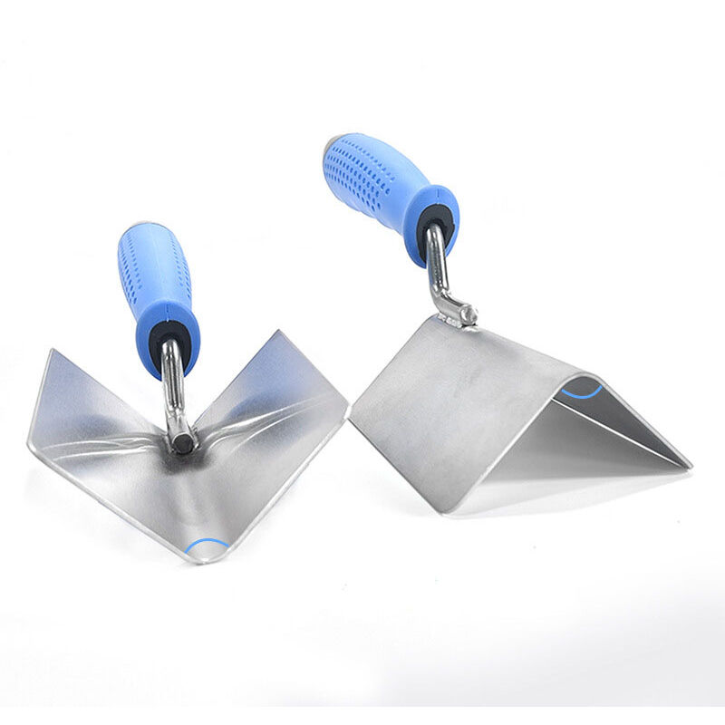 CSPARKV Lot de 2 Truelles d'angle en Acier Inoxydable - Truelle d'angle Intérieure et Extérieure en Acier Inoxydable - Spatule d'angle avec Poignée