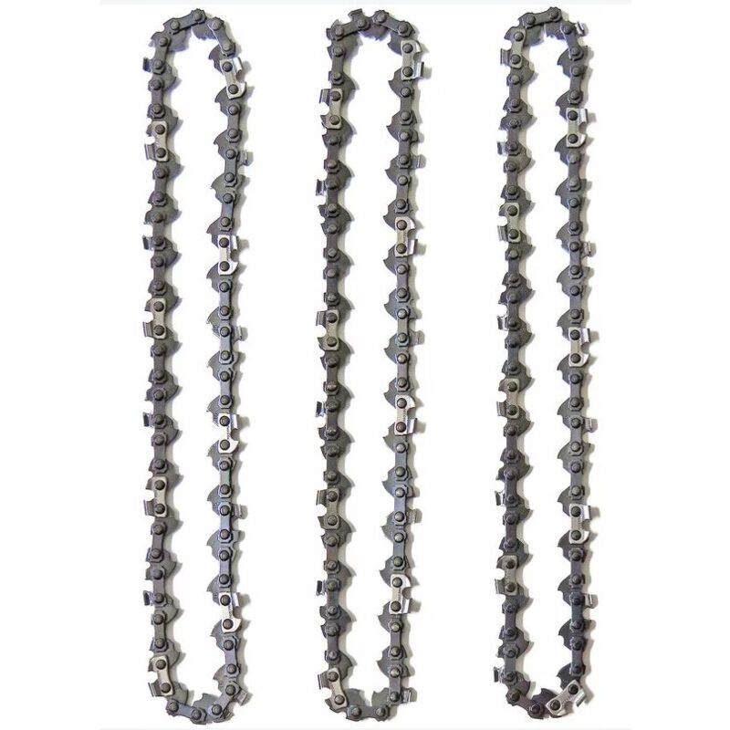 Csparkv - Lot de 3 Chaînes d'Élagueuse sur Perche pour Guide-Chaîne de 10' (25 cm), 40 Maillons d'Entraînement, Faible Rebond, Compatibles avec Black
