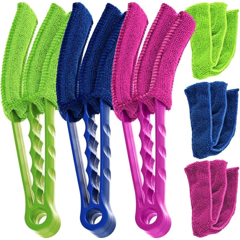 Csparkv - Lot de 3 plumeaux pour stores, climatiseur - avec 3 manchons en microfibre
