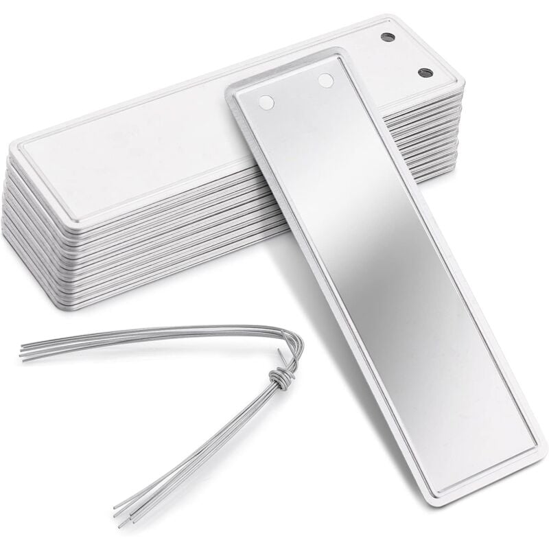 CSPARKV Lot de 30 étiquettes de plantes en aluminium étanches et durables pour jardin, chambre d'enfant, serre