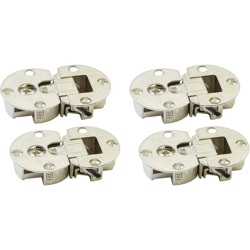Csparkv - Lot de 4 90 Degré Charnière 3D pour Abattant et Couvercle Charnières de Porte Pliante Charnière à Onglet pour Portes de Placard Meuble