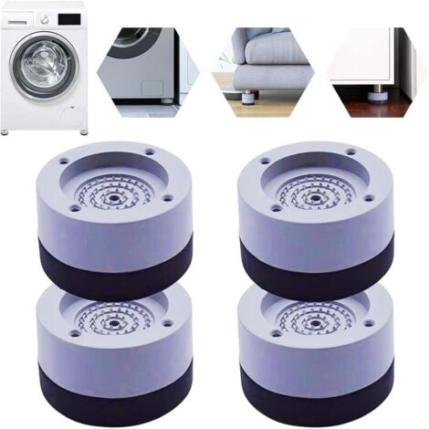 CSPARKV Lot de 4 Anti Vibration pour Machine à Laver, Tapis de Machine à Laver, Patin Anti Vibration Machine à Laver, Universel Caoutchouc Pieds pour Machine à Laver et Sèche-linge, Amortisseurs de Pi