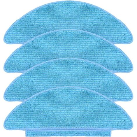 CSPARKV Lot de 4 Chiffons de Rechange pour Lubluelu SL60D, pour Tikom L9000 / L8000, pour Laresar L6 Nex aspirateur Robot, Accessoires de Remplacement de Tampon de vadrouille réutilisables lavables
