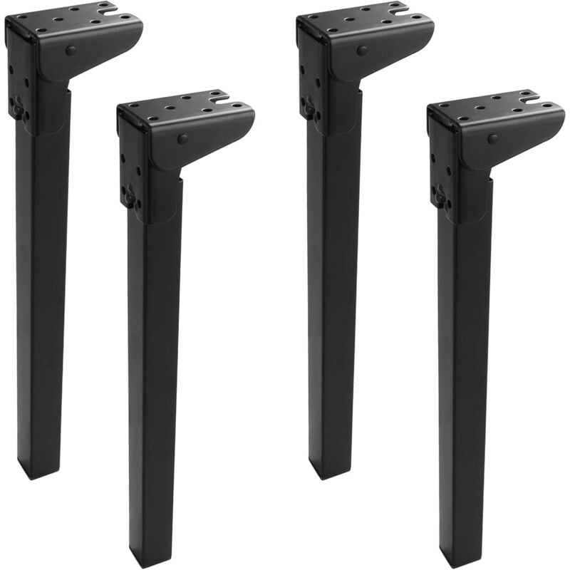 Lot de 4 Pied de Table Rabattable 35 cm, Pied Pliant Table à 90 Degrés, Pieds de Table Basse Pliants Noir pour Table Lit Canapé - Csparkv