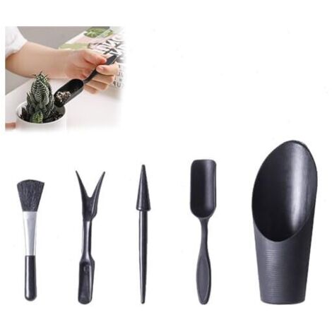 CSPARKV Lot de 5 outils de plantation succulente - Mini outils de jardinage d'intérieur - Pour l'entretien des plantes grasses et le jardinage