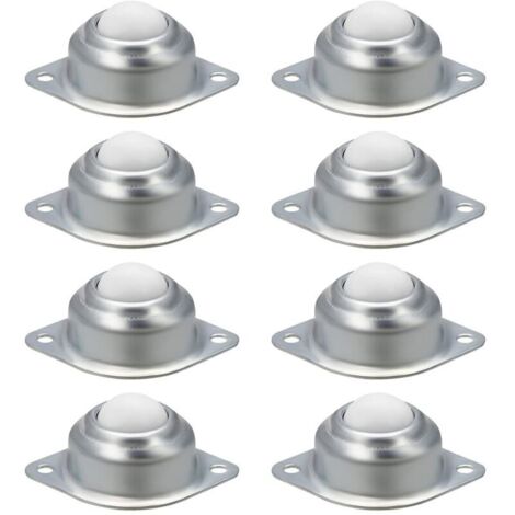 CSPARKV Lot de 8 roulettes à billes en nylon pour meuble ou armoire,Roulettes de Meubles,Transfert Rouleaux à Billes en Nylon et en Acier Inoxydable pour Meubles Fauteuils Roulants Unités Roulettes