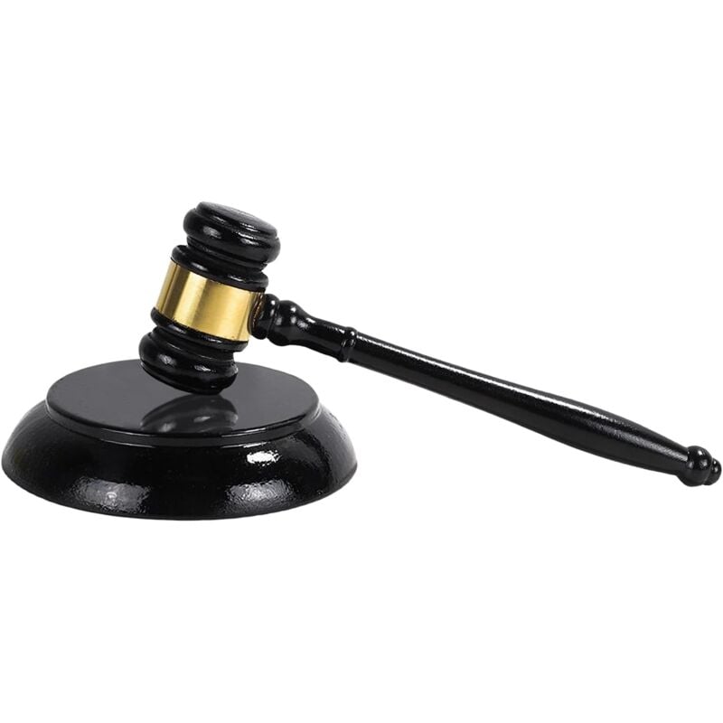 Csparkv - Marteau de juge et bloc de résonance en bois : marteau de juge en bois de juge marteau ensemble pour juges avocats réunion vente aux