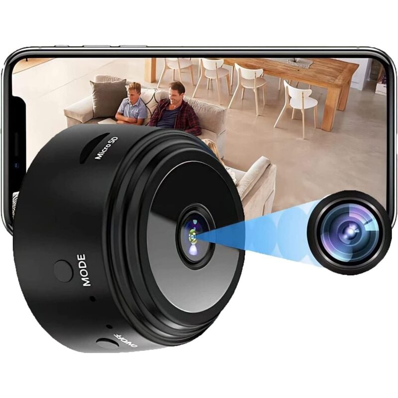 Csparkv - Mini caméra Espion cachée hd 1080p sans Fil avec Vision Nocturne, détection de Mouvement, caméra de Surveillance WiFi, caméra de
