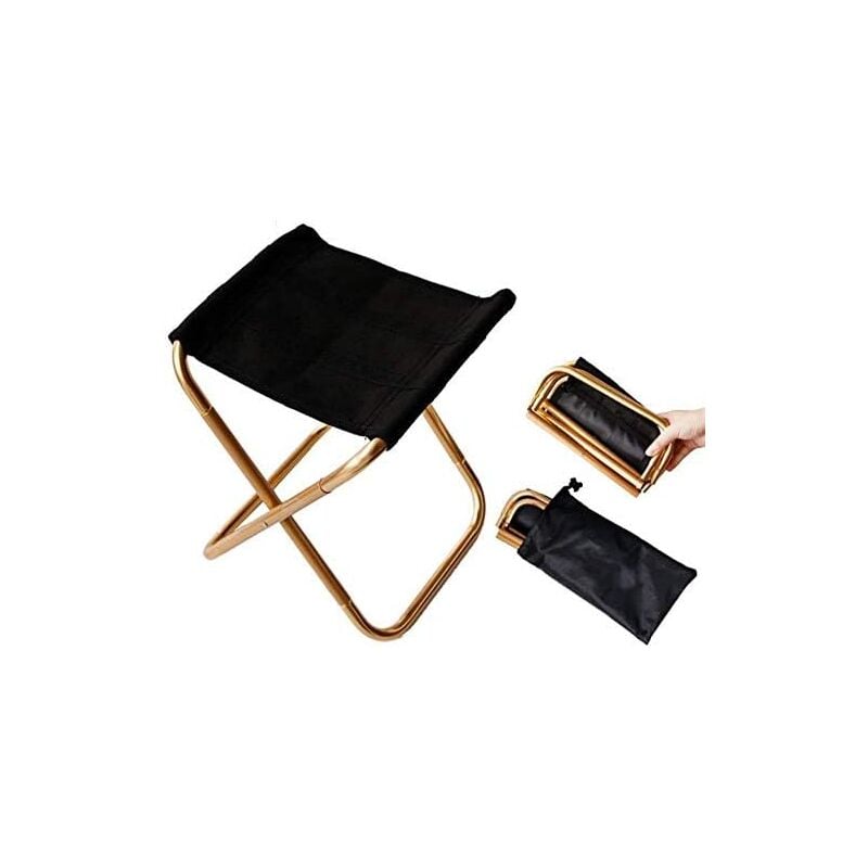 Csparkv - Mini Tabouret Pliant léger et Portable - Emballé dans Un Sac de Transport - Léger et Facile à Transporter - Tabouret Pliable pour la pêche,