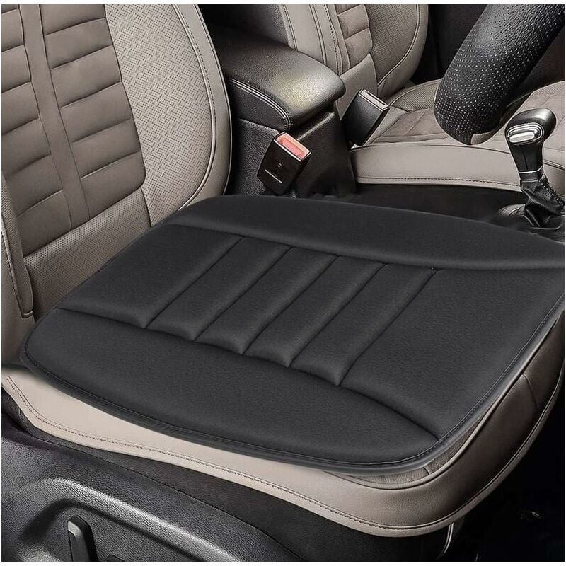 Noir - Coussin Voiture Siege, Coussin de Siège de Voiture Housse de Siège, Mousse Mémoire Protection Chaise Confortable Antidérapant Mat Pad