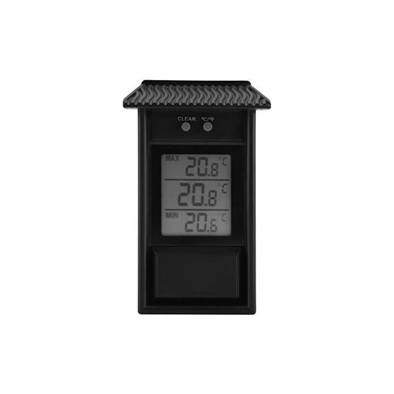 Csparkv - Noir Thermomètre numérique pour extérieur intérieur, thermomètre Exterieur Mural sans Fil étanche, -20 à +50°C - black