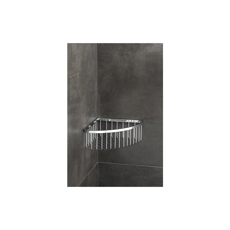 One 80S1 Etagere Douche d'angle Porte Shampoing Douche 8cm de Profondeur Porte Gel Douche Salle De Bain Serviteur De Douche Acier Inoxydable Poli