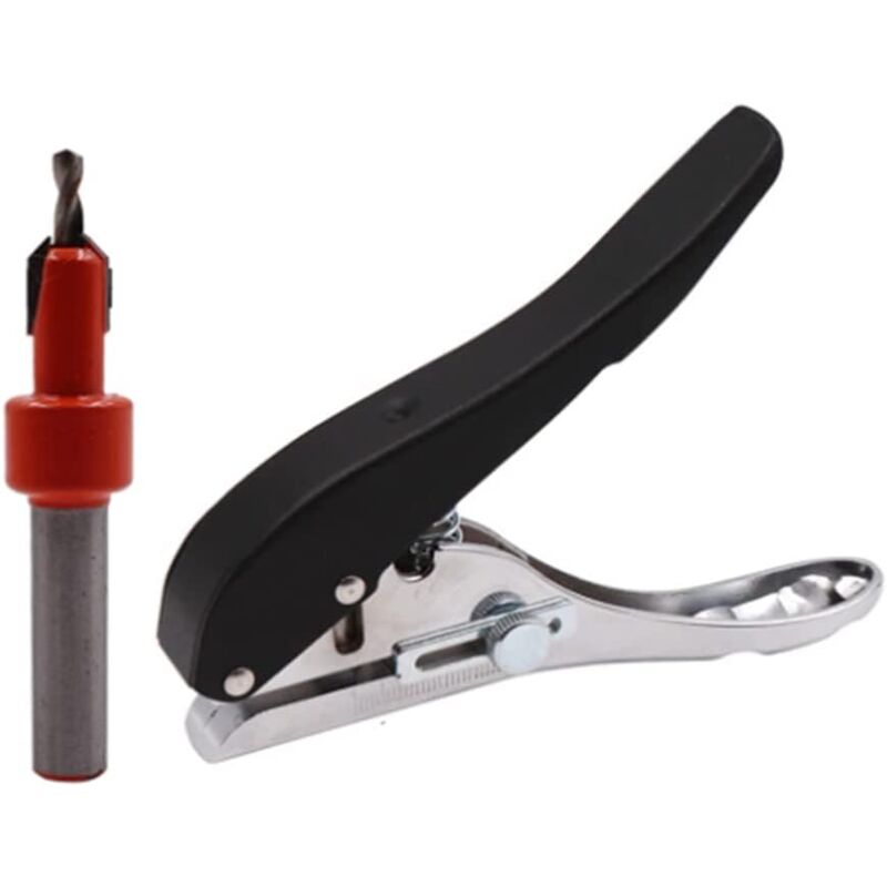 Csparkv - Outil de travail du bois - Kit de perforatrices pour cartes - Couvercle de vis à papier avec foret fraisé - Position réglable