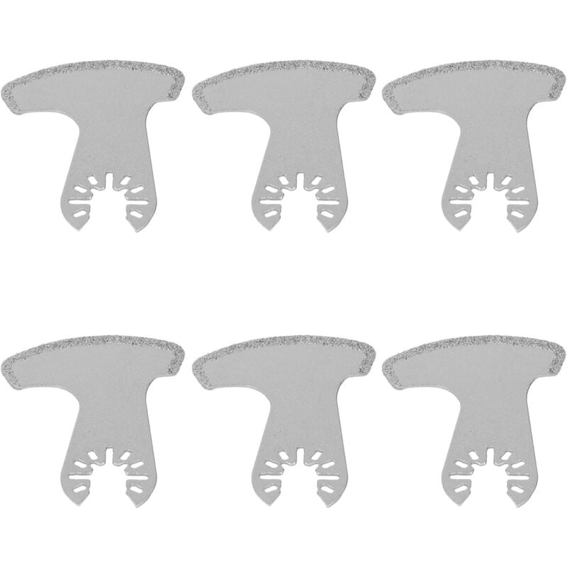 Csparkv - Outil Multifonction Oscillant, 6 Lames De Scie Oscillantes En Carbure De Diamant Universel En Forme De Faucille Pour L'enlèvement De