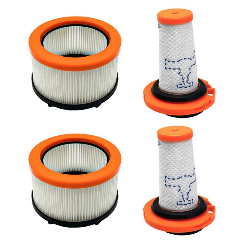 Pack of 4 Filters for Rowenta x-force flex 9.60, Filters for Rowenta x-force flex 9.60 and x-nano essential RH20xx, 2 Pre-Filters + 2 Motor Filters,