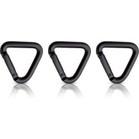 CSPARKV - Paquete de 3 mosquetones triangulares - Mosquetón pequeño - Mosquetón llavero - Mosquetón de diseño - Juego de mosquetones para mochila de montaña, tienda de campaña, llaves, camping y mochi