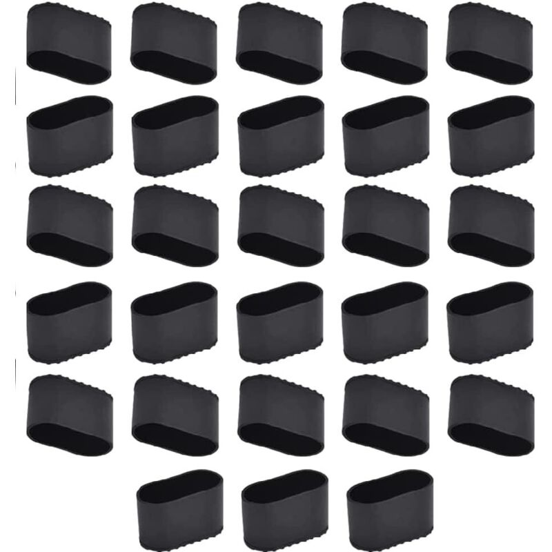 Pied De Chaise 28 PièCes Embout De Chaise Rectangulaire Embout De Chaise Oval Protection Protege Pied De Chaise Table Patin Silicone Chaise