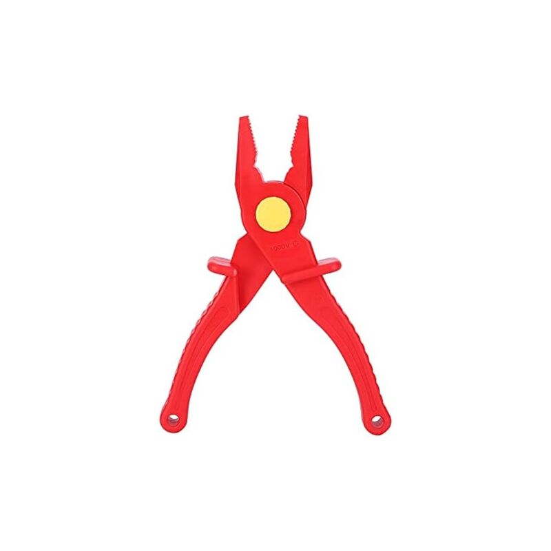 Csparkv - Pince Isolation Pince à Bec Plat à MâChoires Pince à Isolation de 8 Pouces 1000v RéSistant à Haute Pression en Plastique Pince à Bec Plat