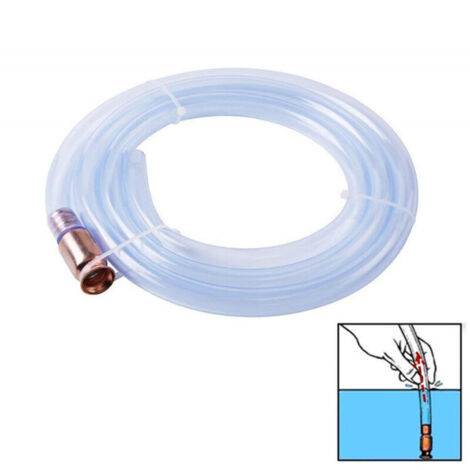 CSPARKV Pompe Siphon de Transfert（3m）, Siphon Essence,Tuyau Siphon Carburan, Tuyau Pompe Essence Manuelle pour Eau/Essence/Carburant Tuyau Siphonnage