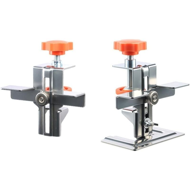 Csparkv - Positionneur d'installation de porte d'armoire, gabarit réglable en acier inoxydable pour le travail du bois (c)